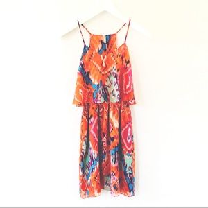 Women’s Spaghetti Strap Sun Dress in Red Print